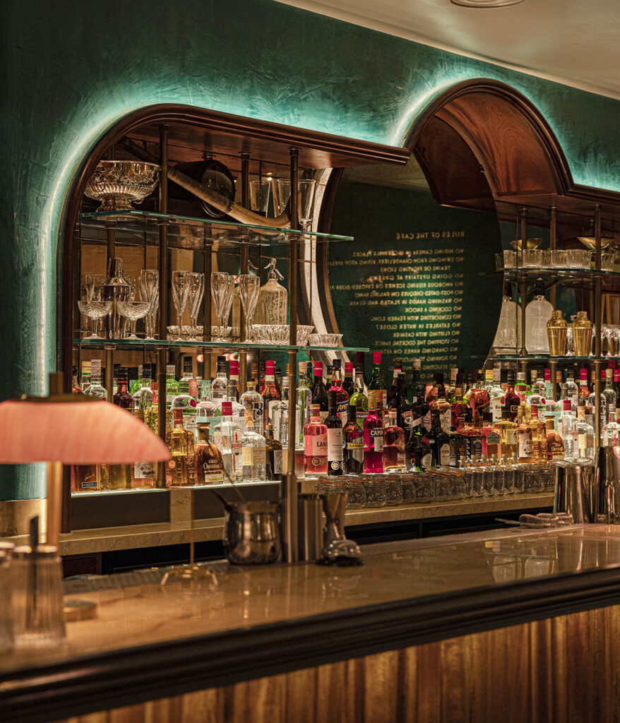 Close up of the bar at Dishoom covent garden